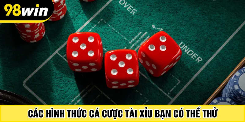 Các hình thức cá cược tài xỉu bạn có thể thử