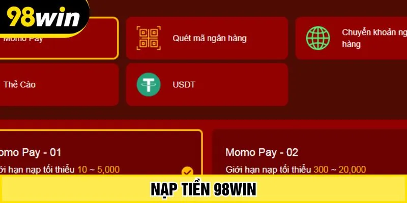 Nạp tiền 98Win